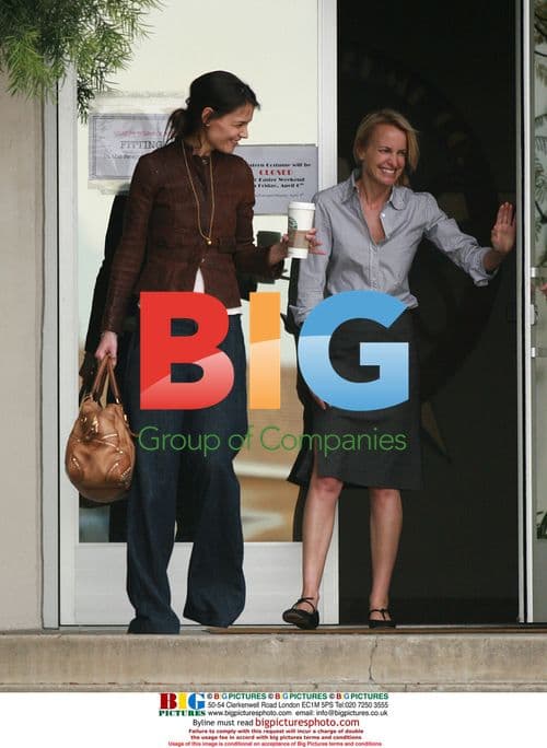 Actress Katie Holmes goes to costume fitting