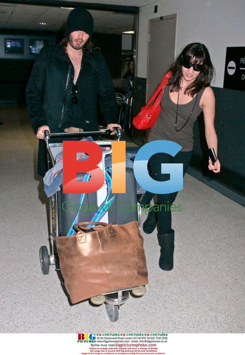 Russell Brand and Girlfriend at LAX
