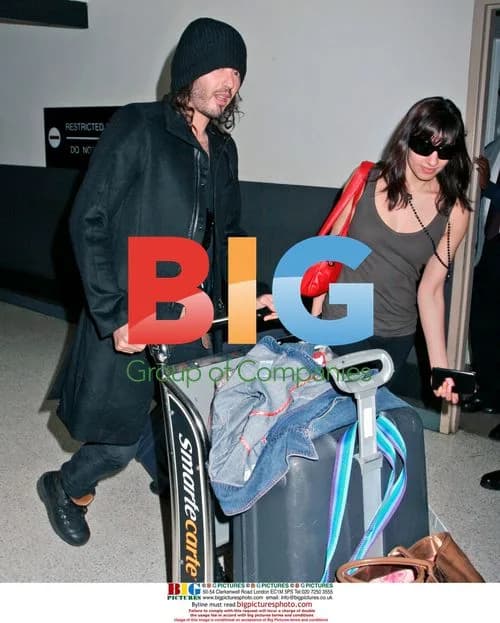Russell Brand arrives at LAX