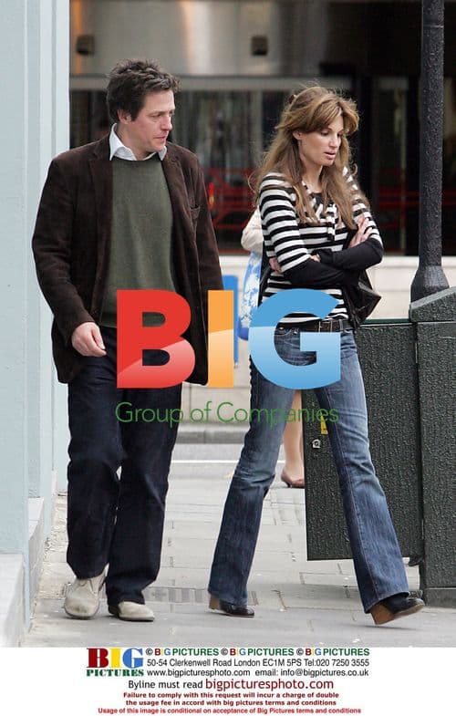 Hugh Grant and Jemima Khan seen walking in London