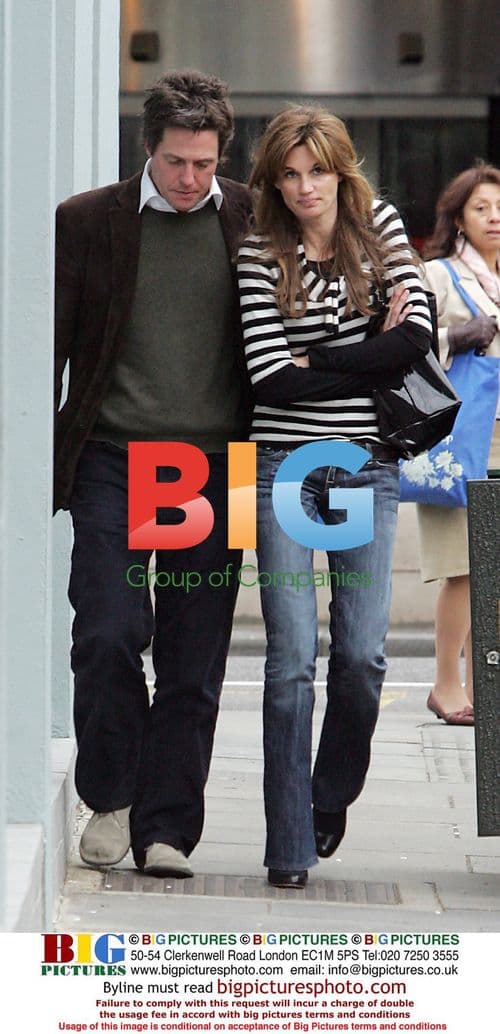 Hugh Grant and Jemima Khan seen after lunch