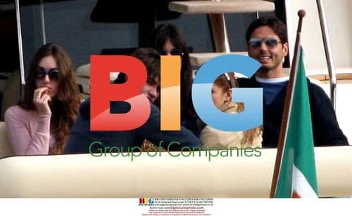 Luigi and Piersilvio Berlusconi with girlfriends on yacht