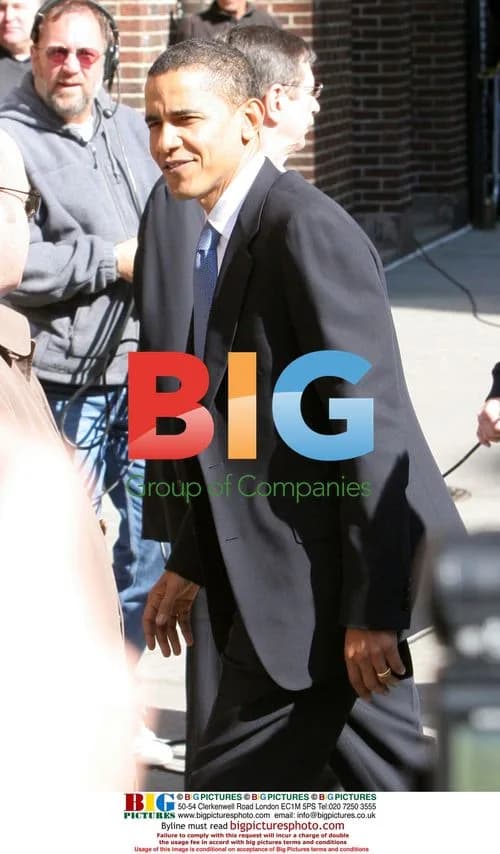 Barack Obama Arrives at Late Show