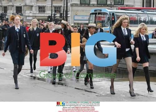 Lily Cole on set of St. Trinian's