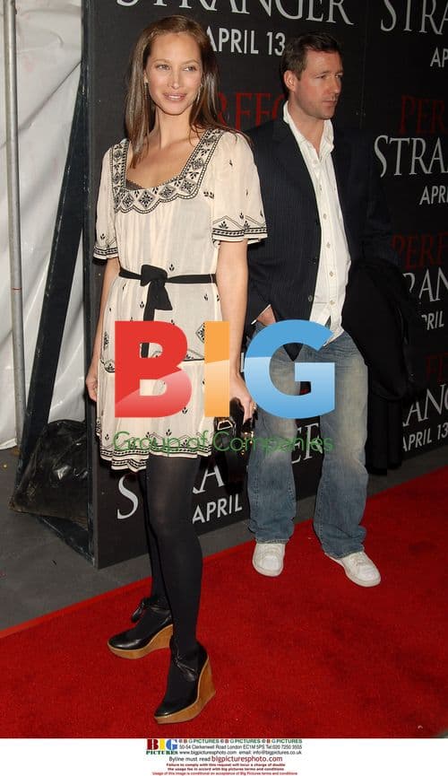 CHRISTY TURLINGTON and ED BURNS at 'Perfect Stranger' premiere