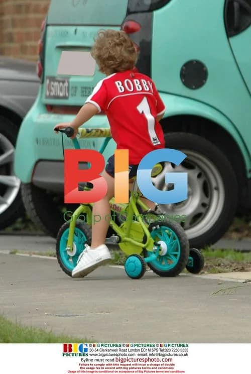 Jade Goody's son Bobby on new bike
