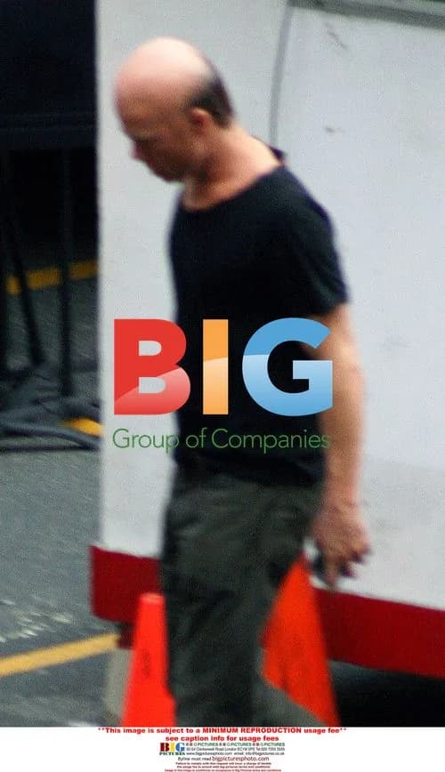 Brad Pitt on set of "The Curious Case of Benjamin Button"