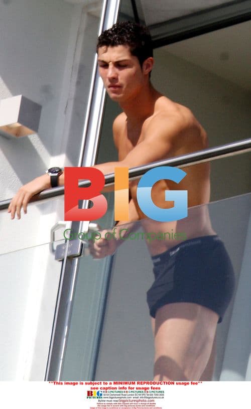 Cristiano Ronaldo Shirtless on Balcony