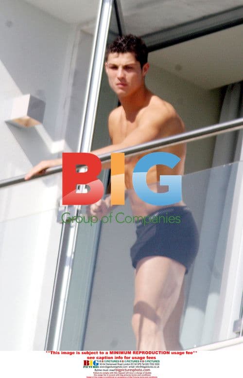 Cristiano Ronaldo Shirtless on Balcony