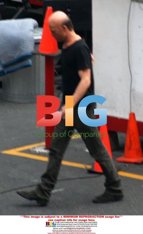 Brad Pitt on Set of "Benjamin Button"