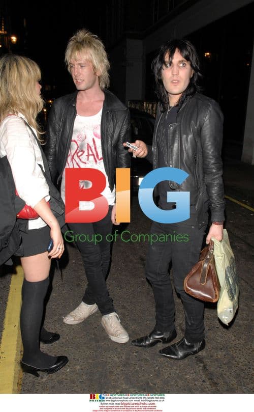 Donny Tourette and Noel Fielding leaving 24 Nightclub