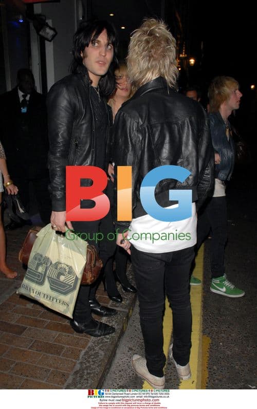 Donny Tourette and Noel Fielding leaving 24 Nightclub