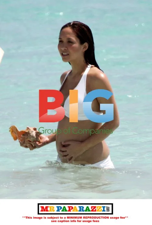 Myleene Klass Pregnant Swimwear Shoot