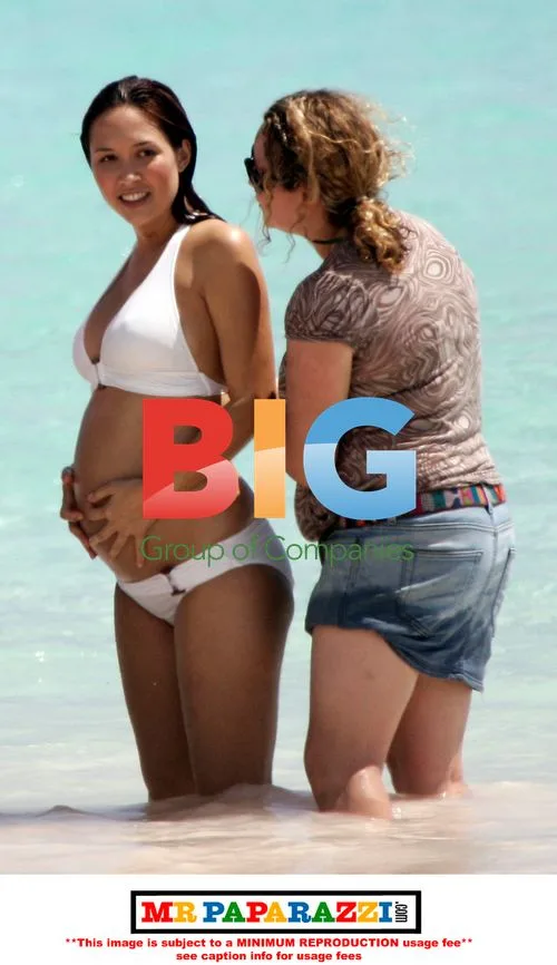 Pregnant Myleene Klass Shoots Swimwear for M&S