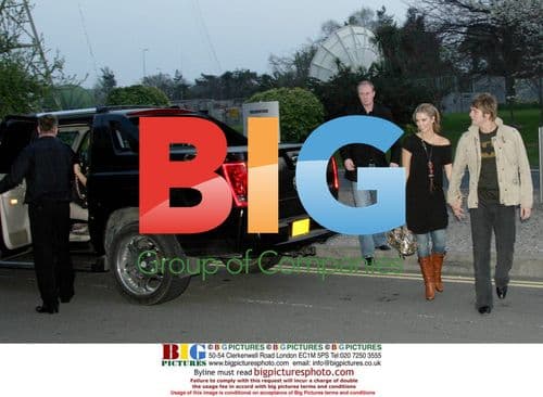 Brian McFadden and Delta Goodrem arrive at The Tubridy Show