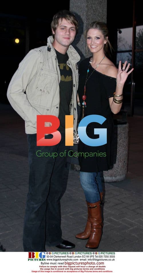 Brian McFadden and Delta Goodrem arrive at The Tubridy Show