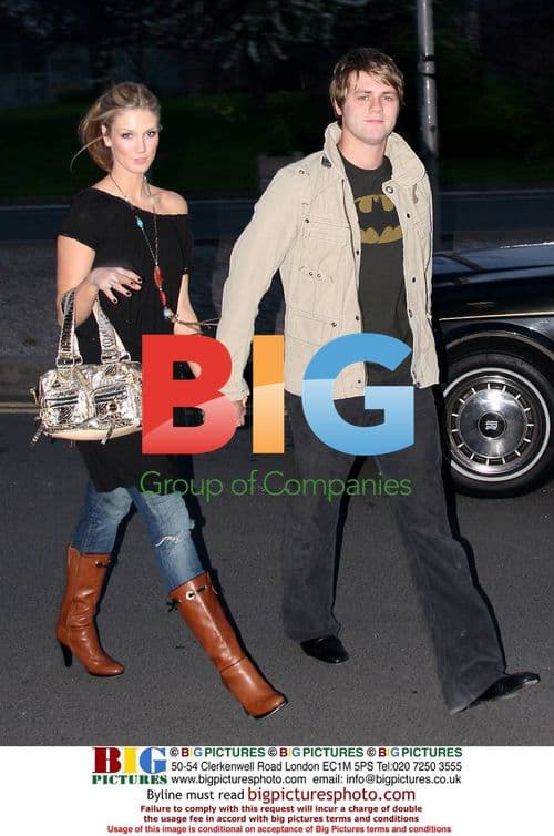 Brian McFadden and Delta Goodrem arrive at The Tubridy Show