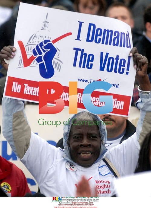 Woman at DC Voting Rights Rally