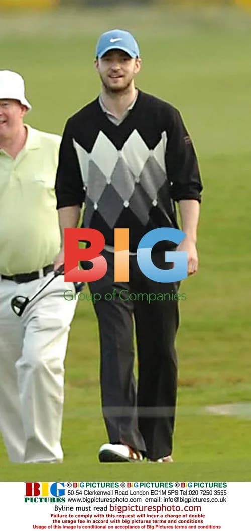 Justin Timberlake golfing in Scotland