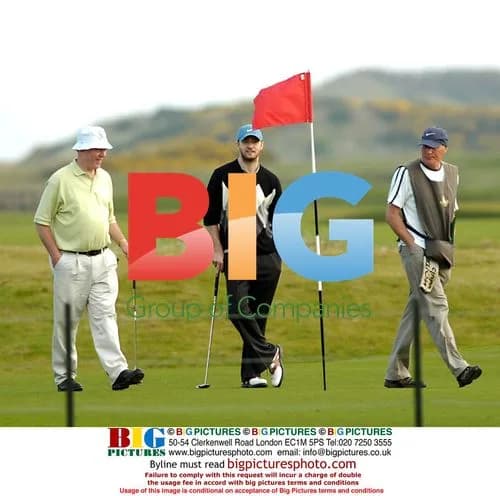 Justin Timberlake golfing in Scotland