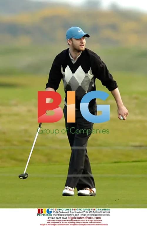 Justin Timberlake golfing in Scotland