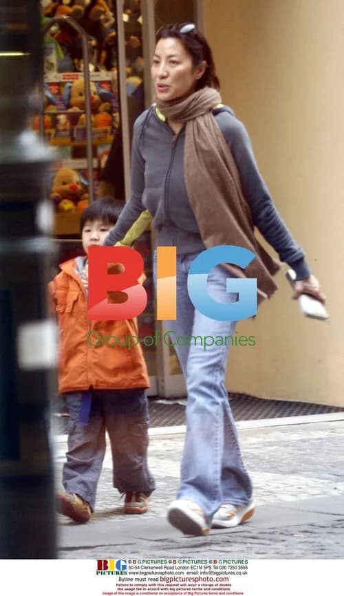 Michelle Yeoh shops in Prague with son