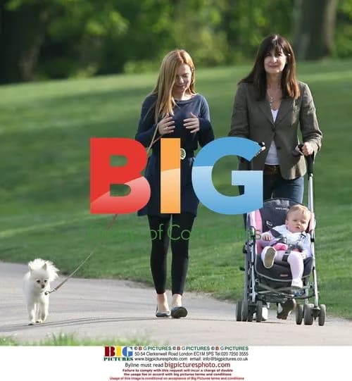 Geri Halliwell with daughter and nanny