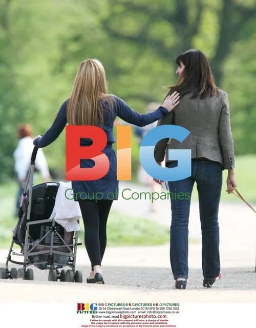 Geri Halliwell and daughter on Hampstead Heath
