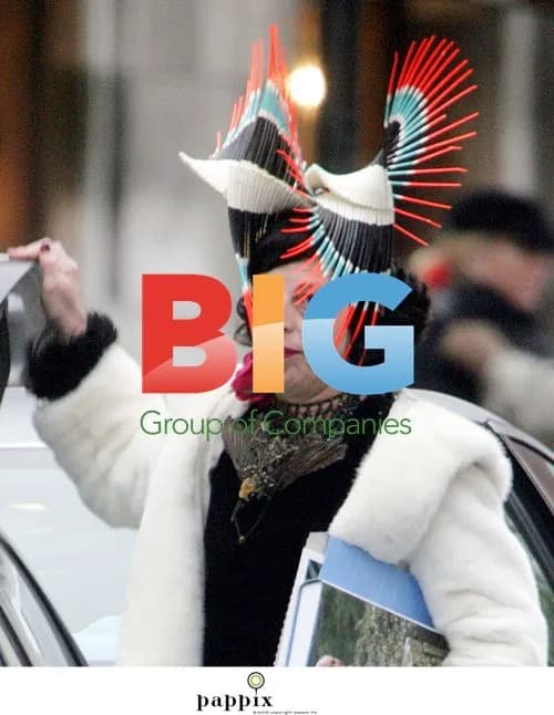 Isabella Blow in Avant Garde Peacock Hat