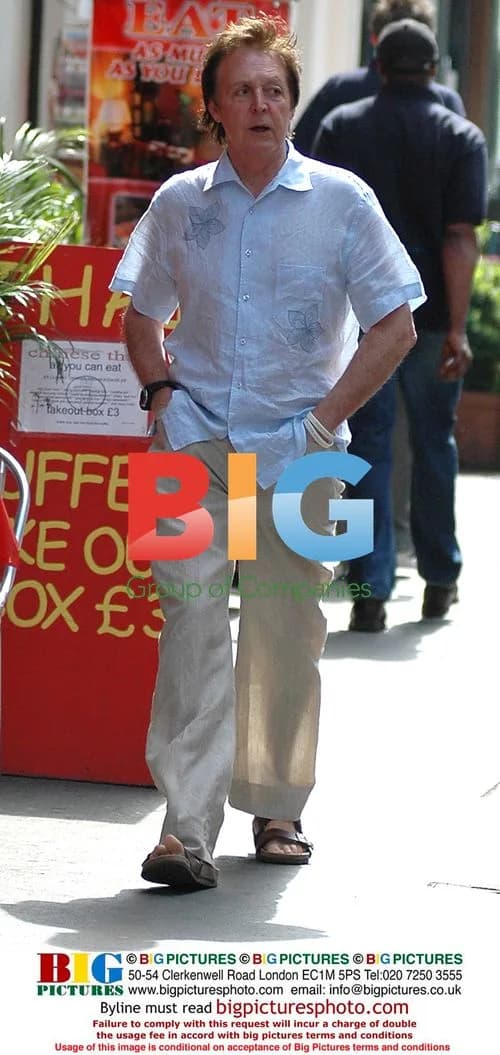 Sir Paul McCartney Strolls Soho