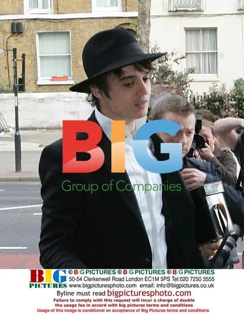 Pete Doherty arrives at court in London