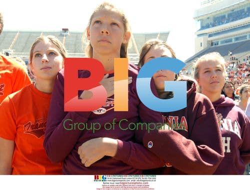 Virginia Tech students comfort each other