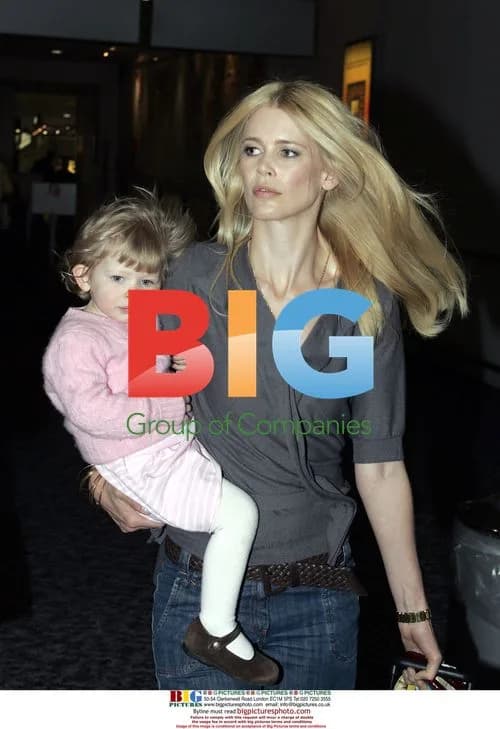 Claudia Schiffer Departs Heathrow with Kids
