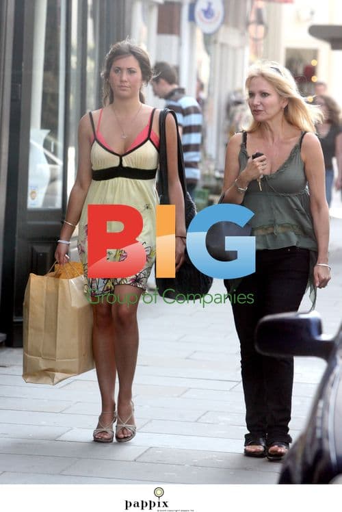 Debbie Arnold and daughter Ciara Janson out shopping in London