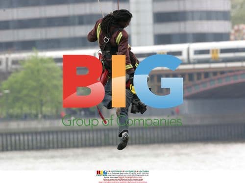 Firemen Deter Man on Millennium Bridge