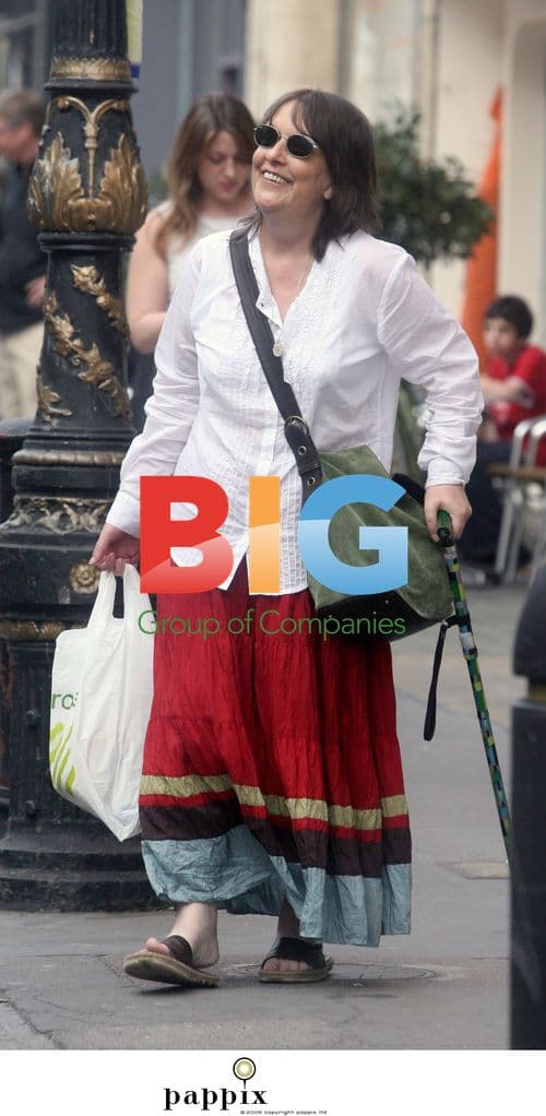 Kathy Burke Spotted Out With Walking Stick