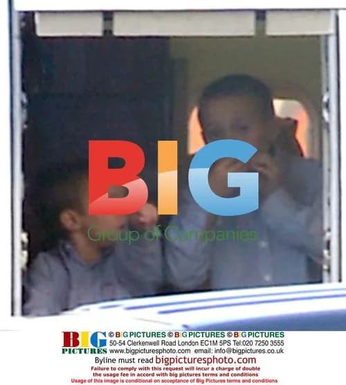 Beckhams depart Stanstead airport