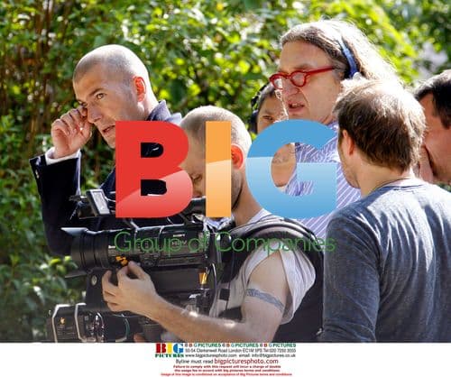 Zinedine Zidane filming commercial for UN