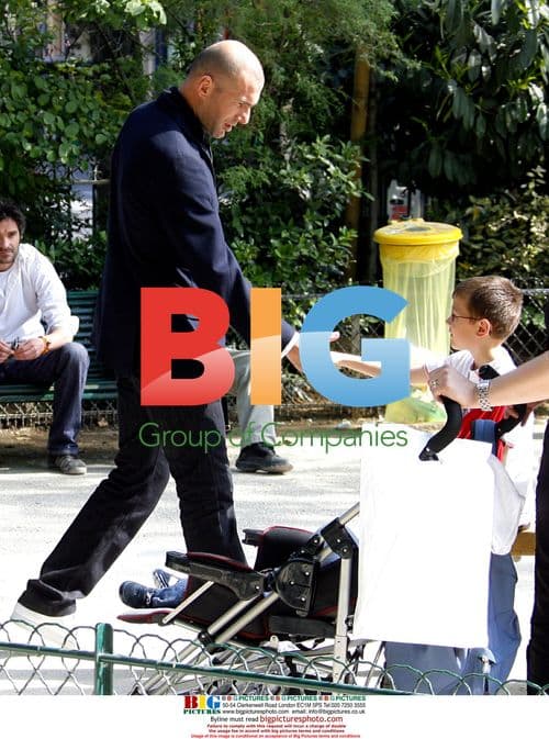 Zinedine Zidane filming commercial in Paris