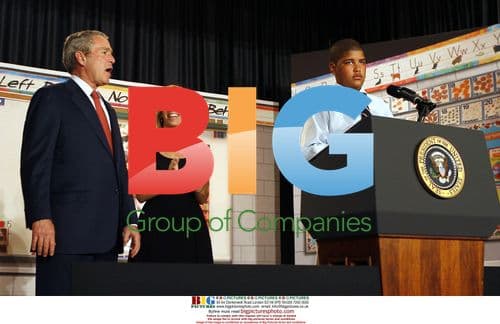 Bush and Kenny at Harlem Village Academy