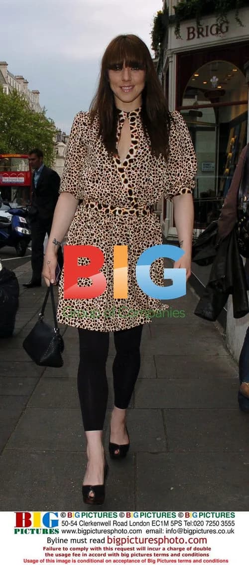 Mel C Styled in Animal Print Dress