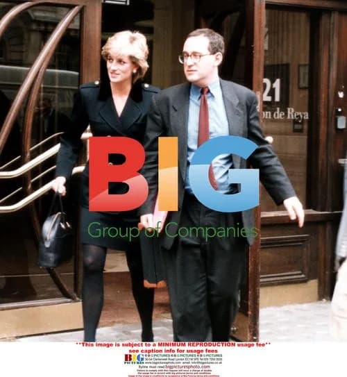 Princess Diana Leaving Lawyer's Office