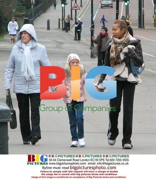 Angela Ermakova and Daughter Stroll in Hyde Park