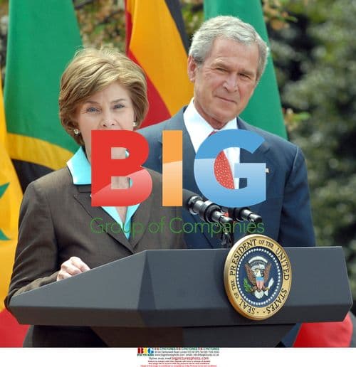 Laura Bush and George W. Bush at Malaria Event