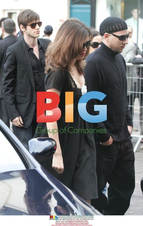Cecile Cassel, Mathias Crochon and Gaspard Ulliel at Jean-Pierre Cassel's Funeral