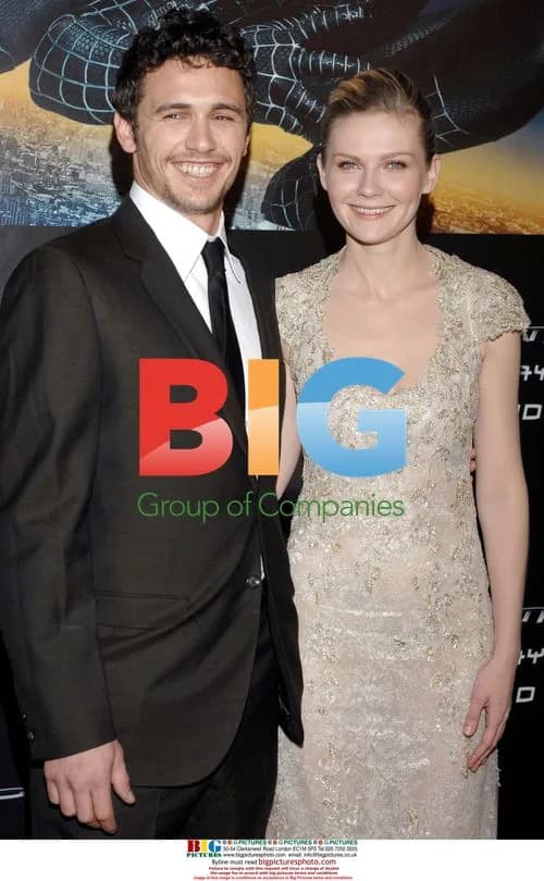 Kirsten Dunst and James Franco at 'Spider-Man 3' Madrid Premiere