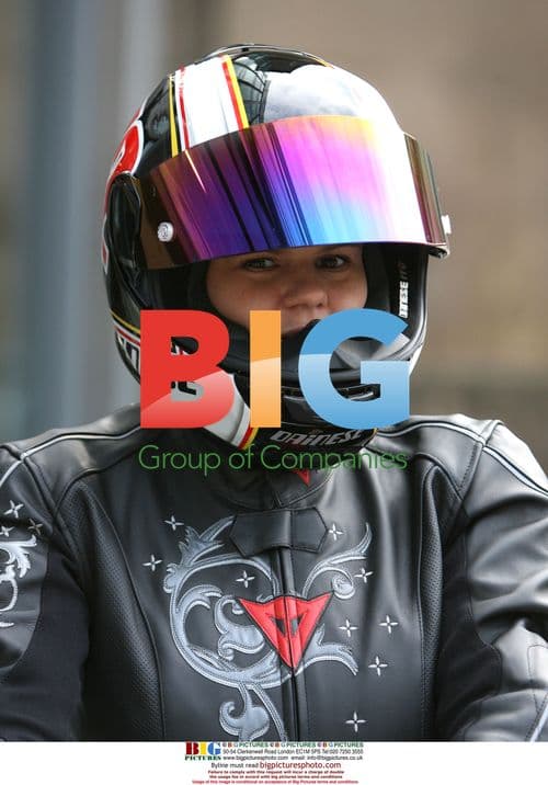 Kerry Katona and Mark Croft Ride Motorcycle