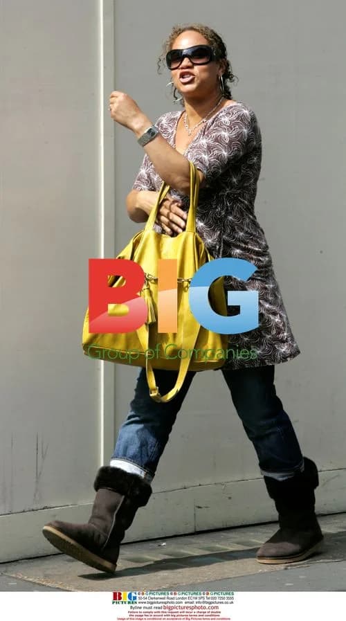 Pregnant Angela Griffin in London