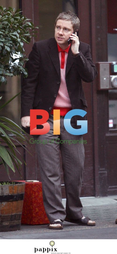 Martin Freeman Chats on Phone, Shows Feet