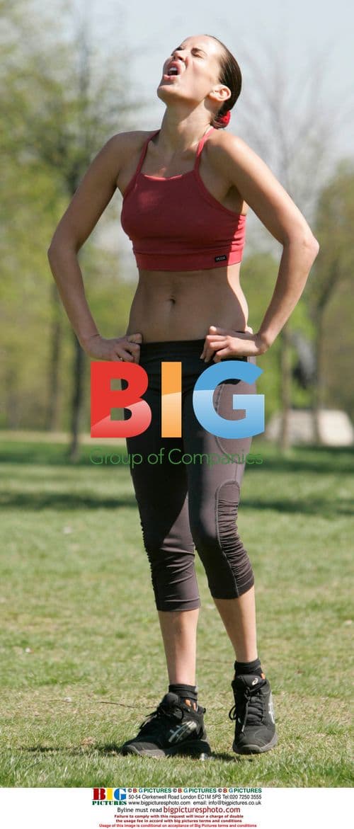 Model Sophie Anderton Exercising in Hyde Park